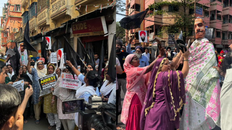 women protesting against pm modi