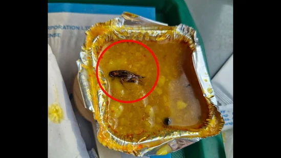 Cockroach in Vande Bharat Meal