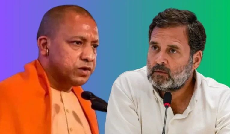 CM Yogi Adityanath and Rahul Gandhi