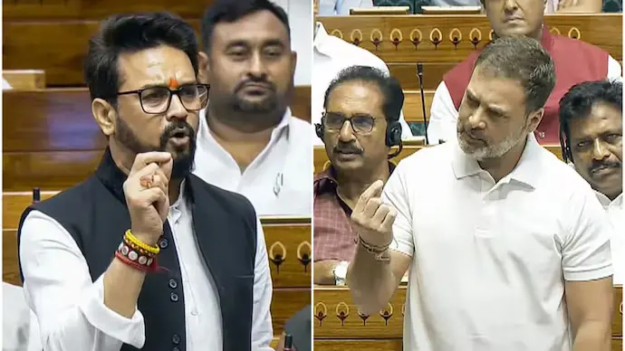 Anurag Thakur And Rahul Gandhi in Parliament