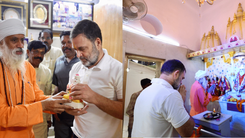 Rahul Gandhi in Valmiki Temple